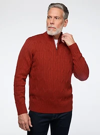 Chandail torsadé à col montant