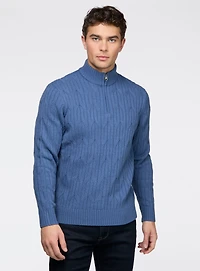 Chandail torsadé à col montant