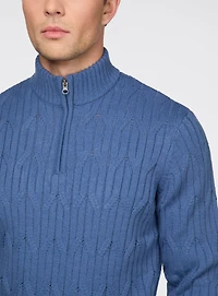 Chandail torsadé à col montant