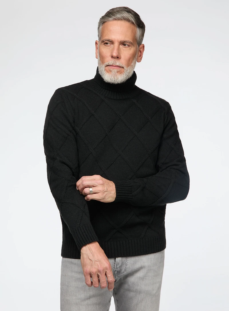 Chandail torsadé à col roulé