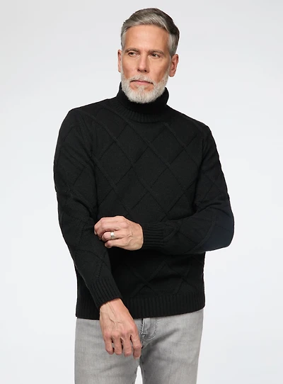 Chandail torsadé à col roulé