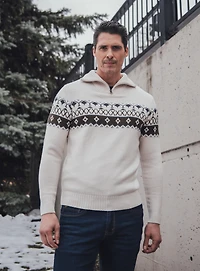 Chandail fair isle gris