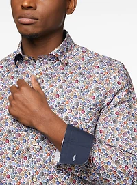 Diagonal Polka Dot Print Shirt