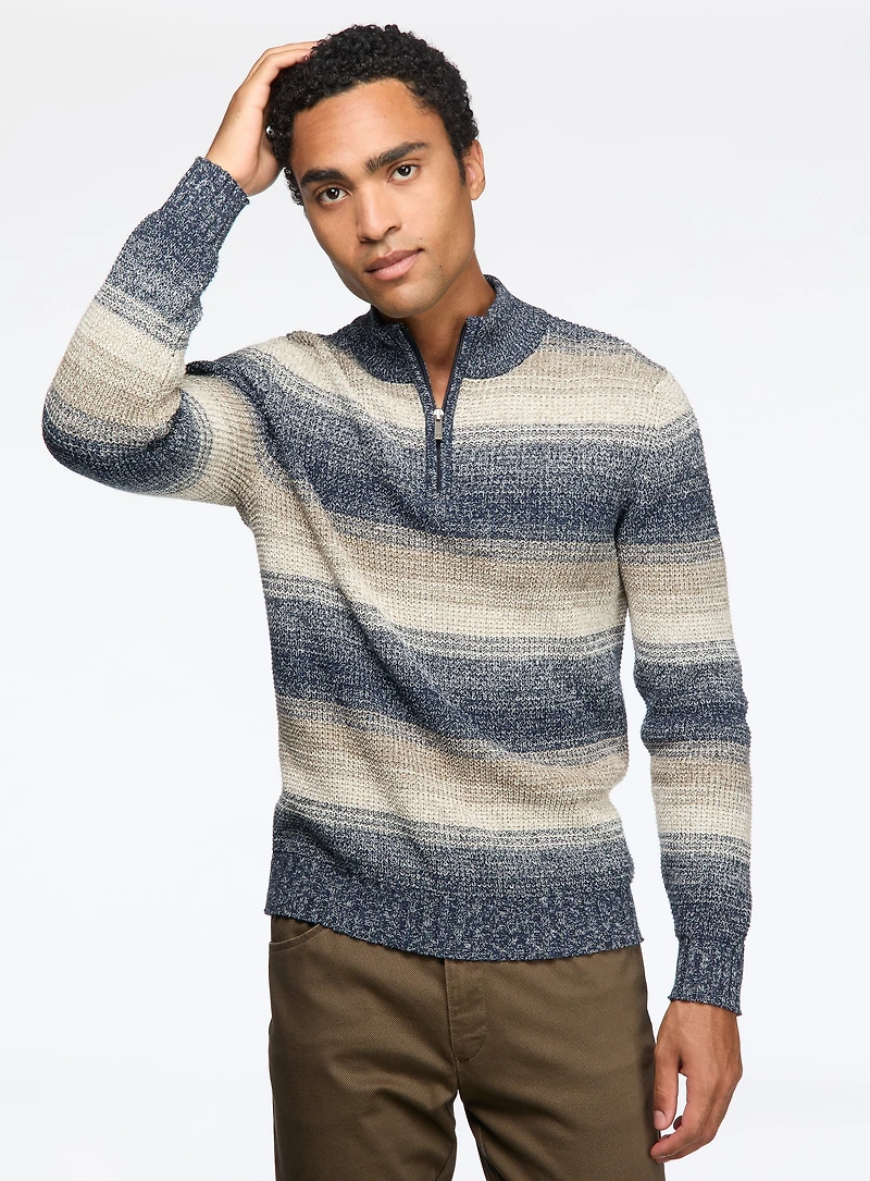 Textured Striped Sweater