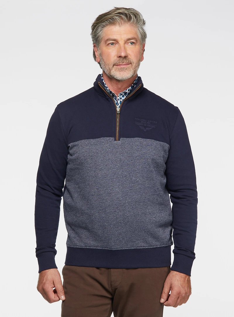 Chandail marine et gris