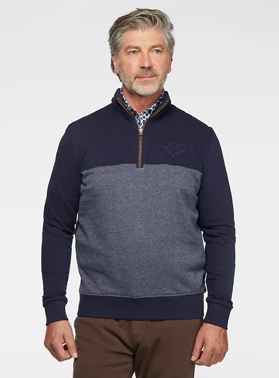 Chandail marine et gris