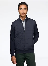 Navy Quilted Cardigan