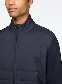 Navy Quilted Cardigan