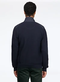 Navy Quilted Cardigan