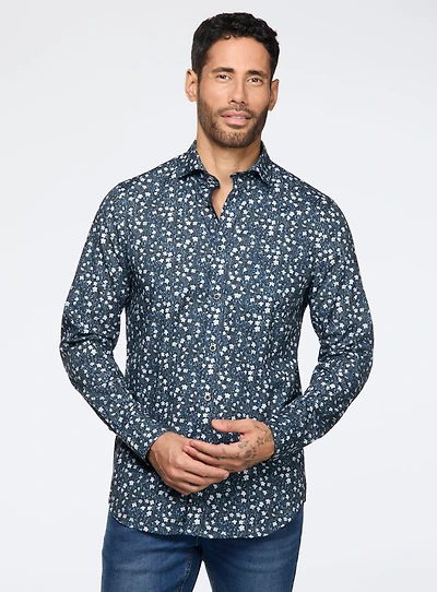 Chemise à motif floral