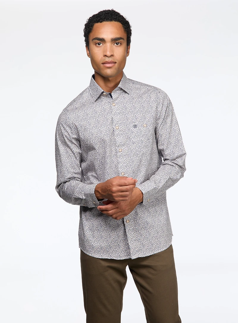 Triangle Print Beige Shirt