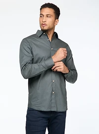 Chemise verte à motif géométrique