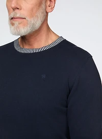 Chandail uni à col rond