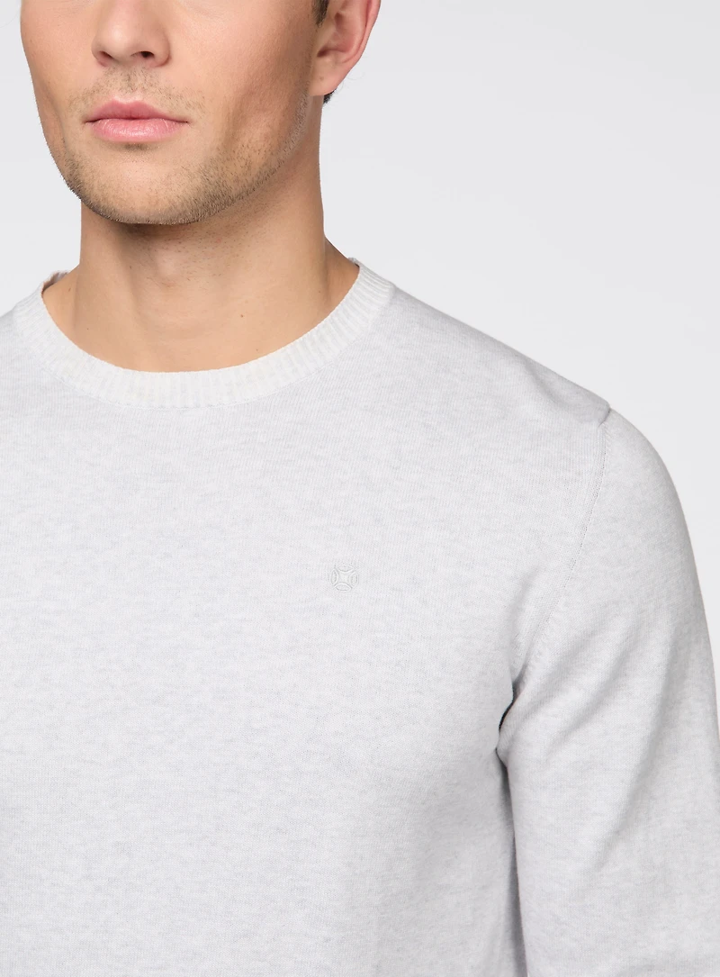 Chandail uni à col rond