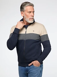 Cardigan à blocs de couleurs