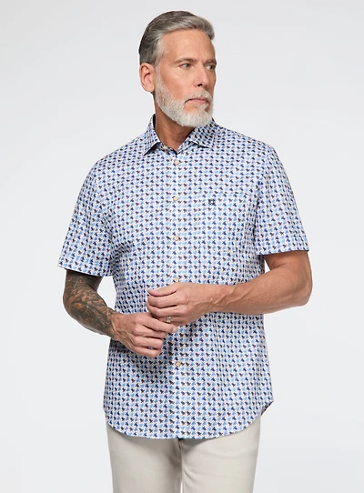 Turtle Print Short Sleeve Shirt