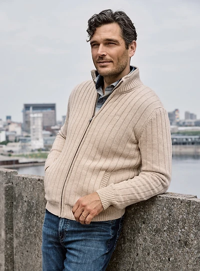 Cardigan doublé en polaire