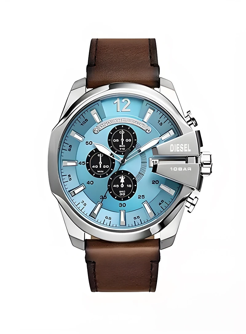 Montre chronographe à cadran bleu