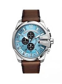 Montre chronographe à cadran bleu
