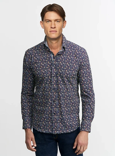 Chemise 'Vargas' imprimé de vignes