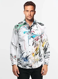 Chemise 'Peyote' imprimé abstrait