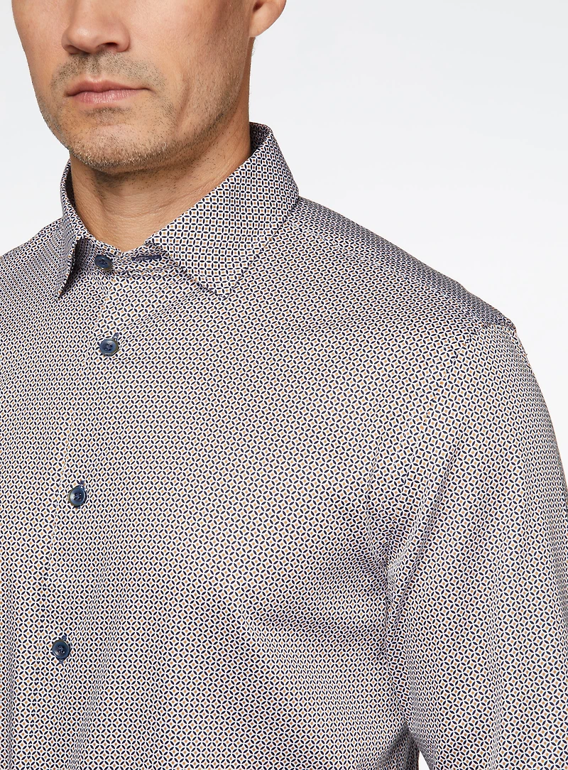 Chemise satinée à imprimé delta