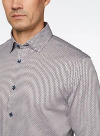 Chemise satinée à imprimé delta