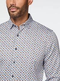 Drone Print Sateen Shirt