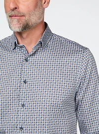 Mosaic Print Sateen Shirt