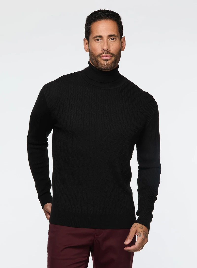 Chandail torsadé en laine mérinos