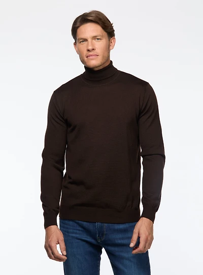 Merino Wool Turtleneck Sweater