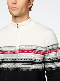 Black and White Fair Isle Sweater