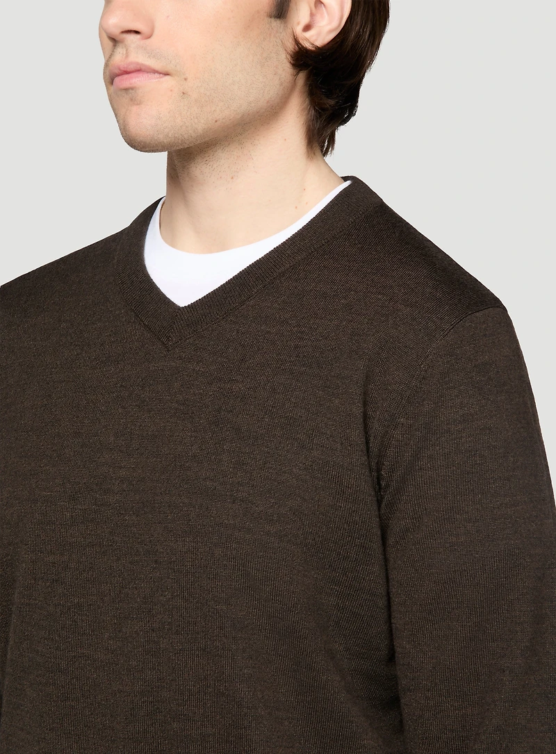Merino Wool V-Neck Sweater
