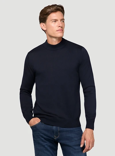Solid Mock Neck Sweater