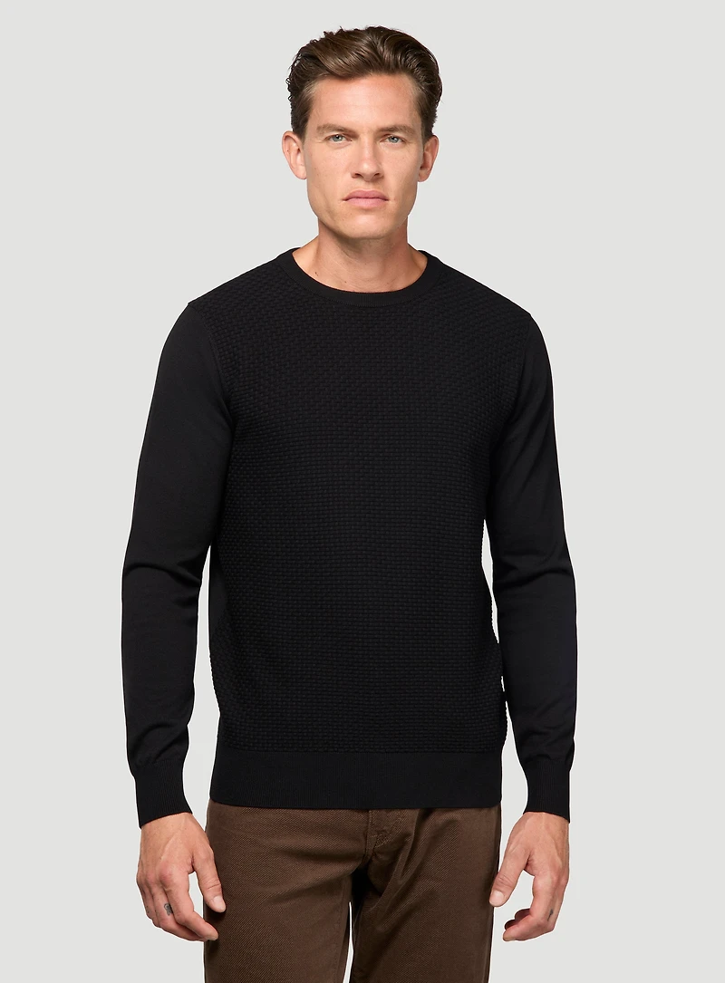 Sweater with Textured Front