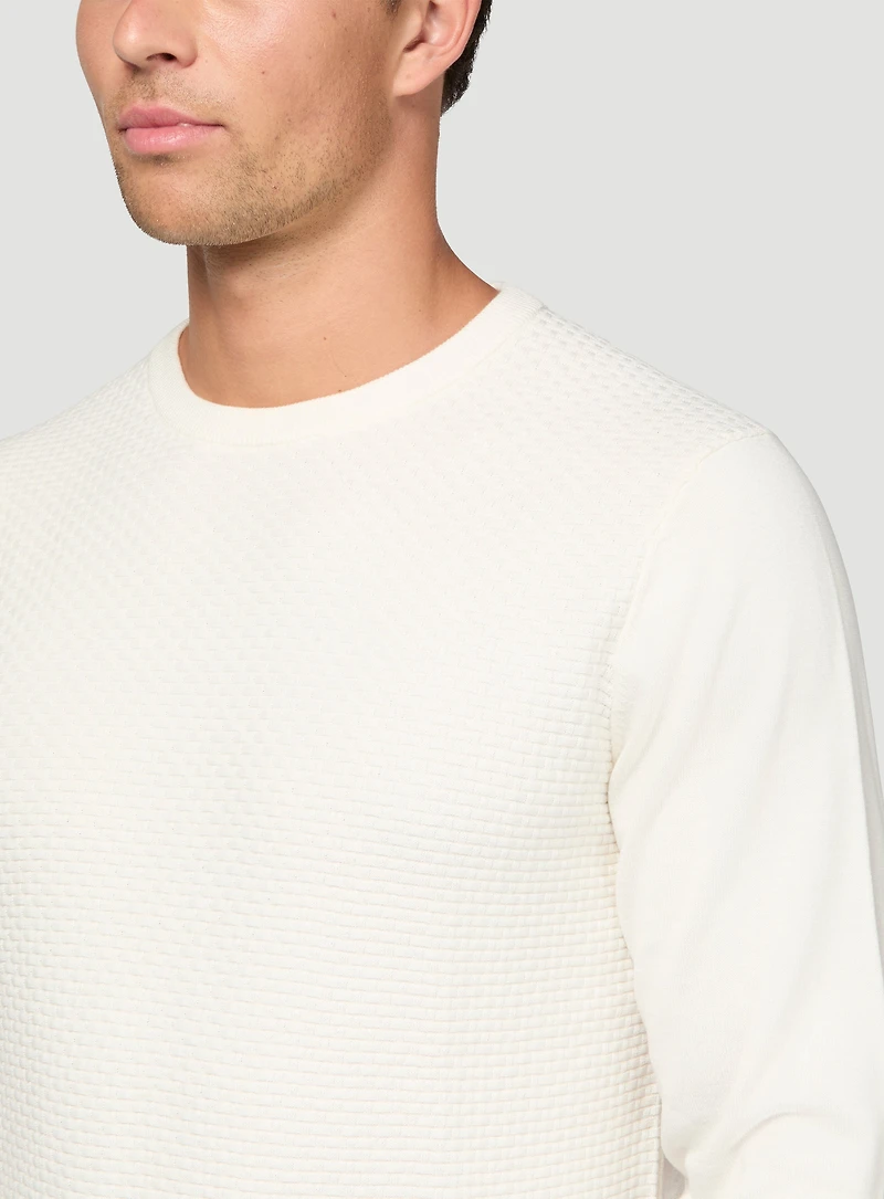 Sweater with Textured Front