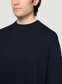 Textured Chevron Knit Sweater