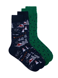 Christmas Print Socks Duo
