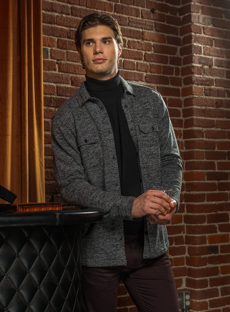 Surchemise à motif chevrons