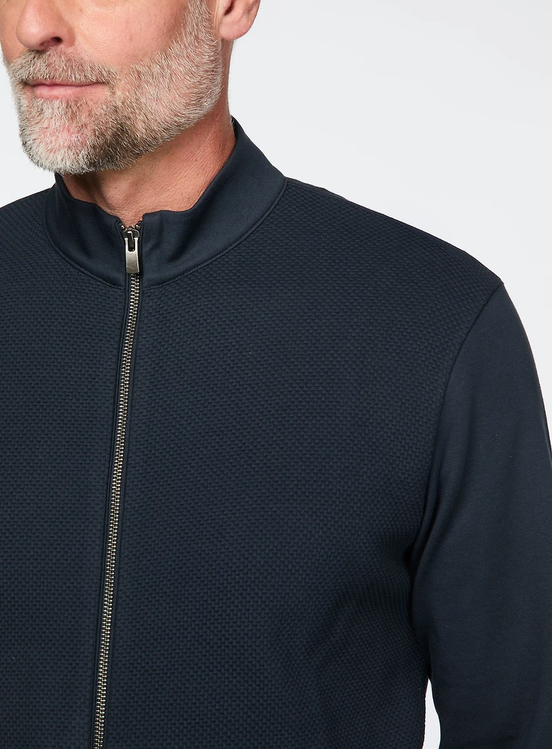 Cardigan texturé marine