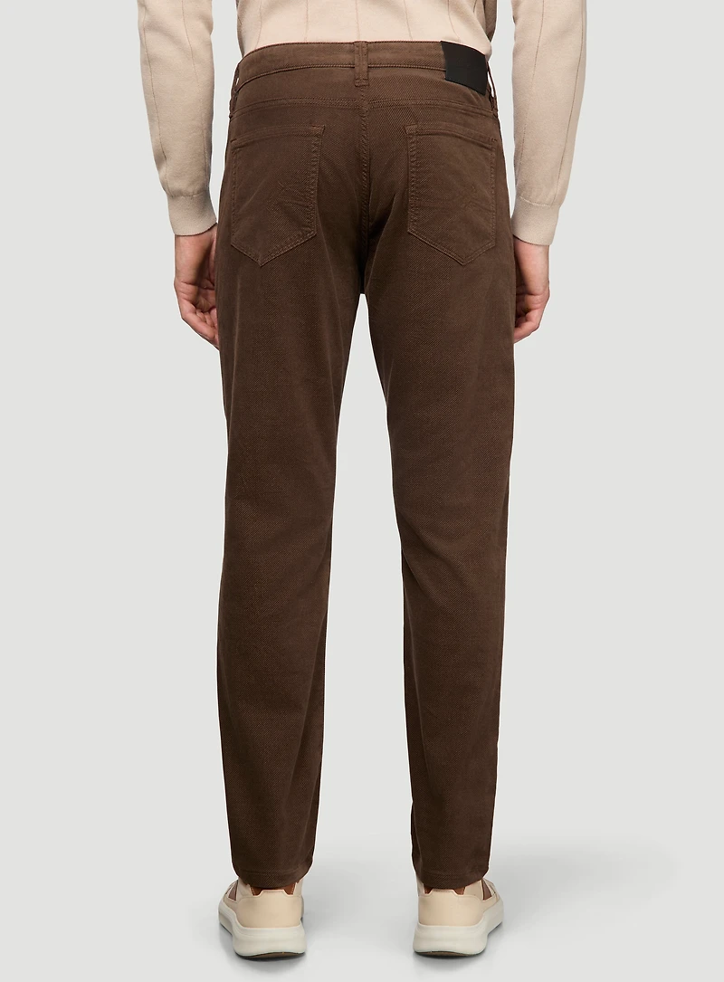 Chino kaki en velours côtelé 'Courage'