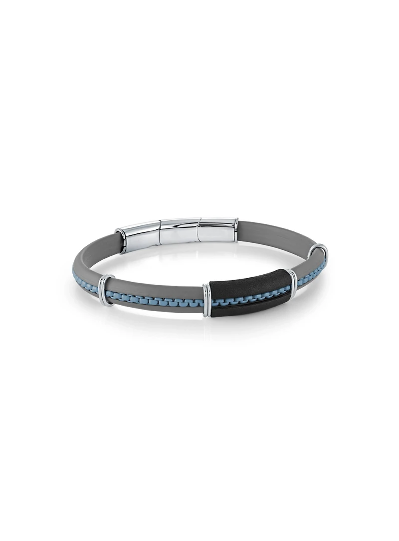9mm Black and Blue Bracelet