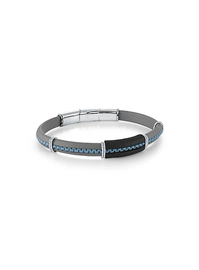 9mm Black and Blue Bracelet