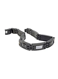 Bracelet en acier inoxydable plaqué noir