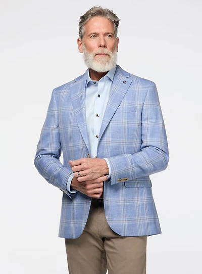 Veston bleu à carreaux 'Conway'