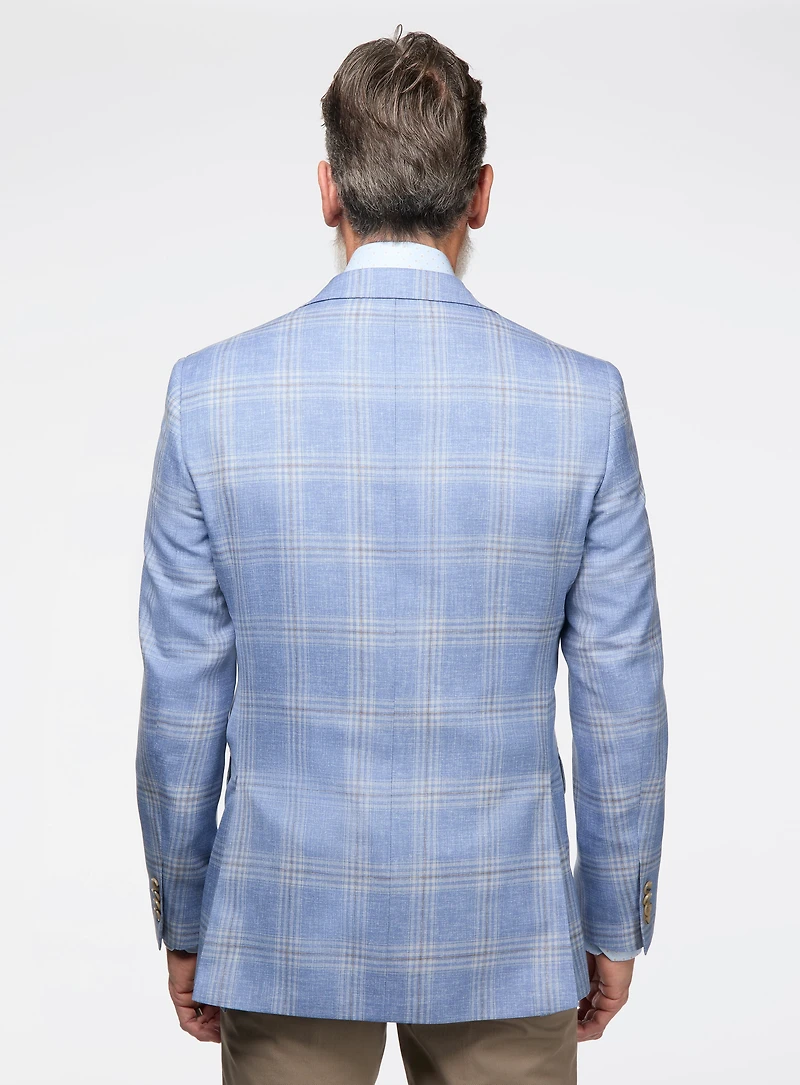 Veston bleu à carreaux 'Conway'