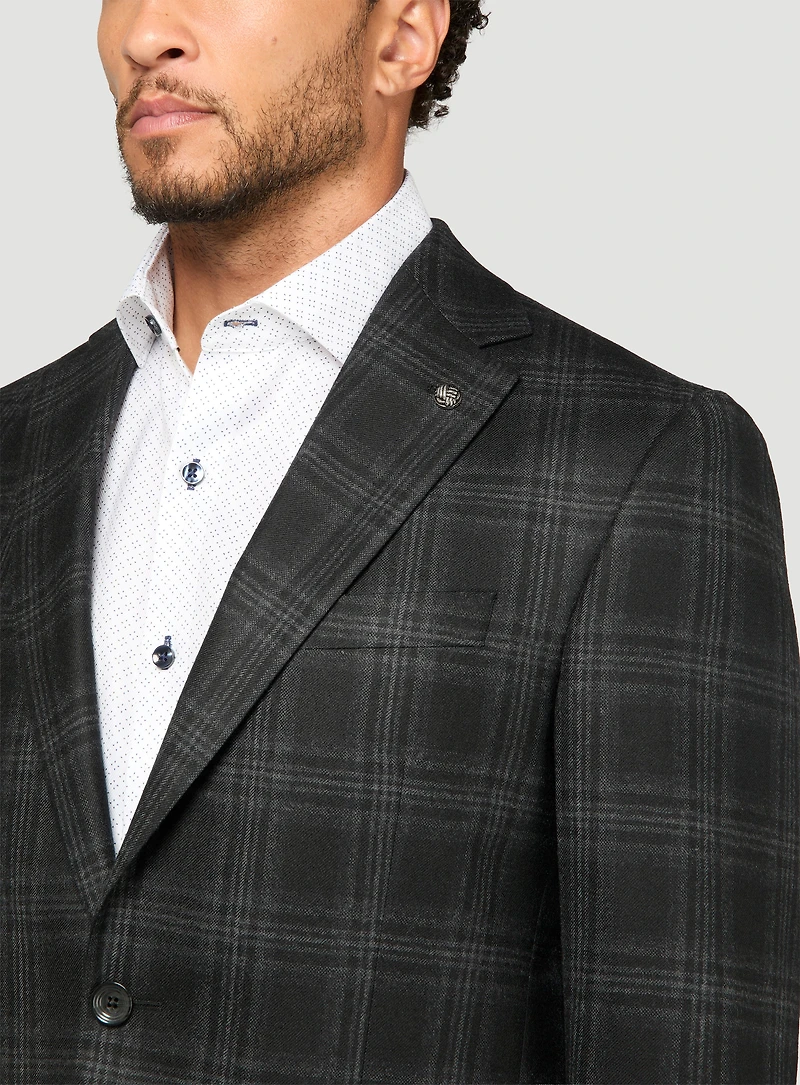 Black Plaid Sport Jacket