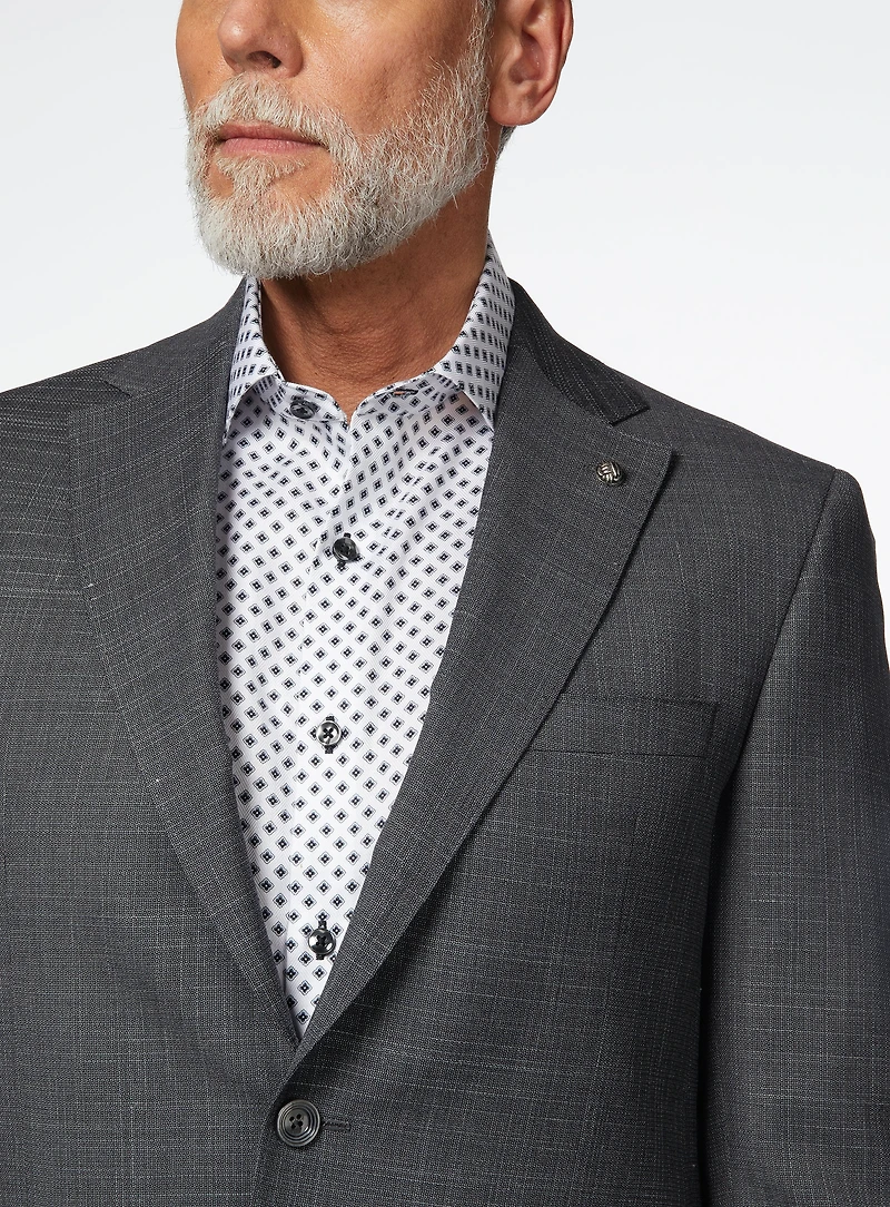 Grey Crosshatched 'Esprit' Suit