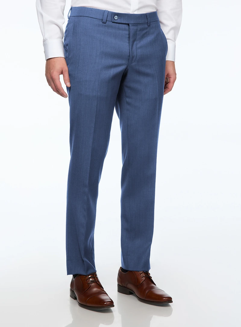 Pantalon habillé à faux uni