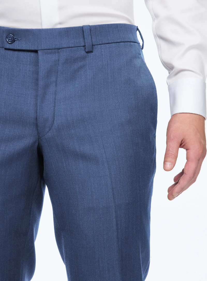 Pantalon habillé à faux uni
